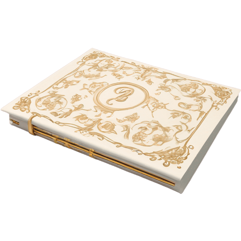 Realistic notebook, rococo style emoji