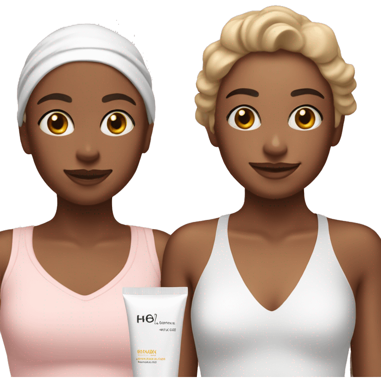 3 products of a skincare emoji