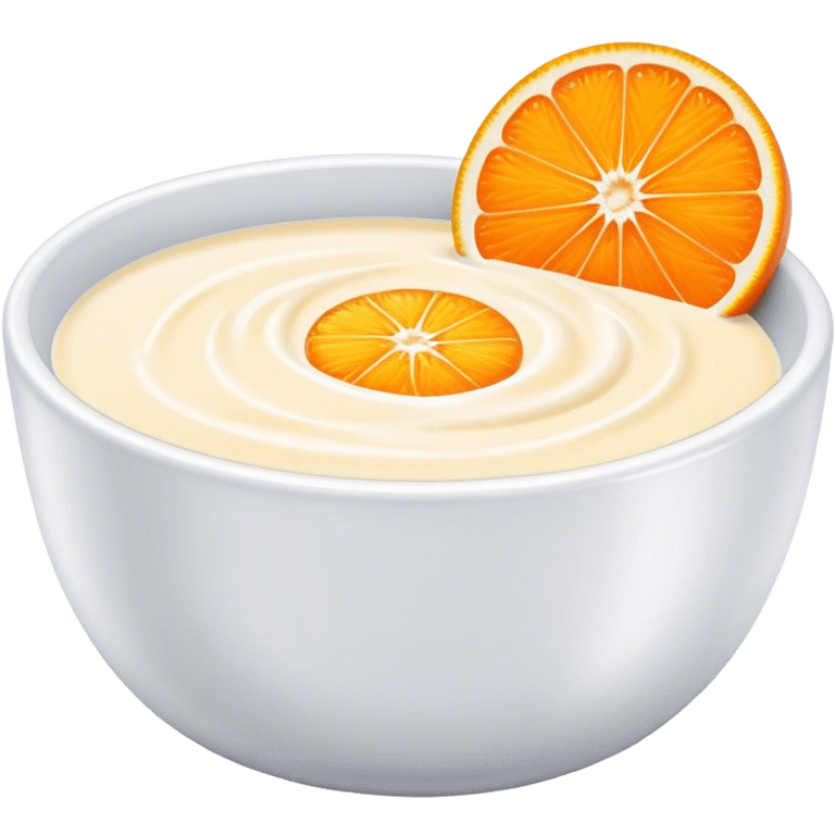 Orange yogurt bowl emoji