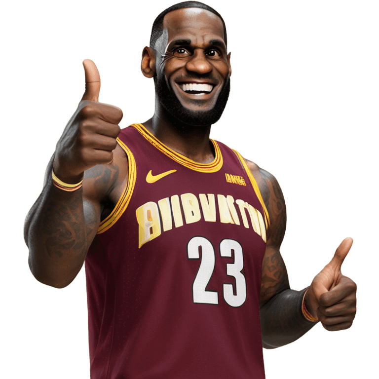 lebron james giving a thumbs up emoji