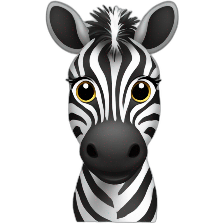 zebra with pacifier emoji