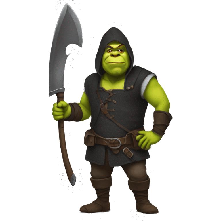 Shrek dressed as a thief emoji