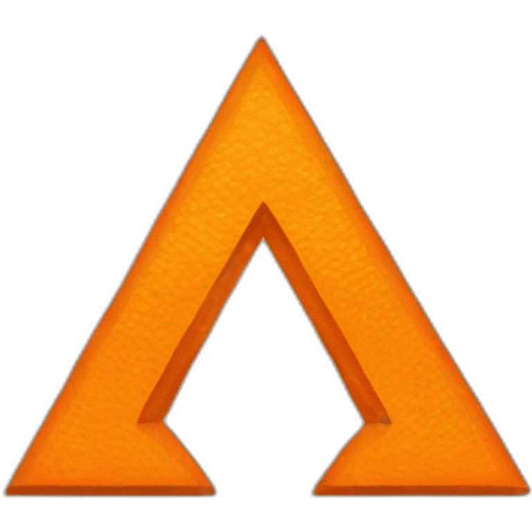 Orange greek letter Delta simple emoji