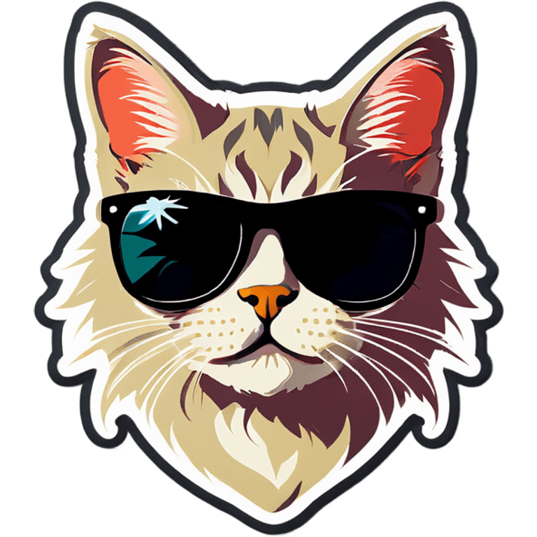 Cat with sunglasses emoji