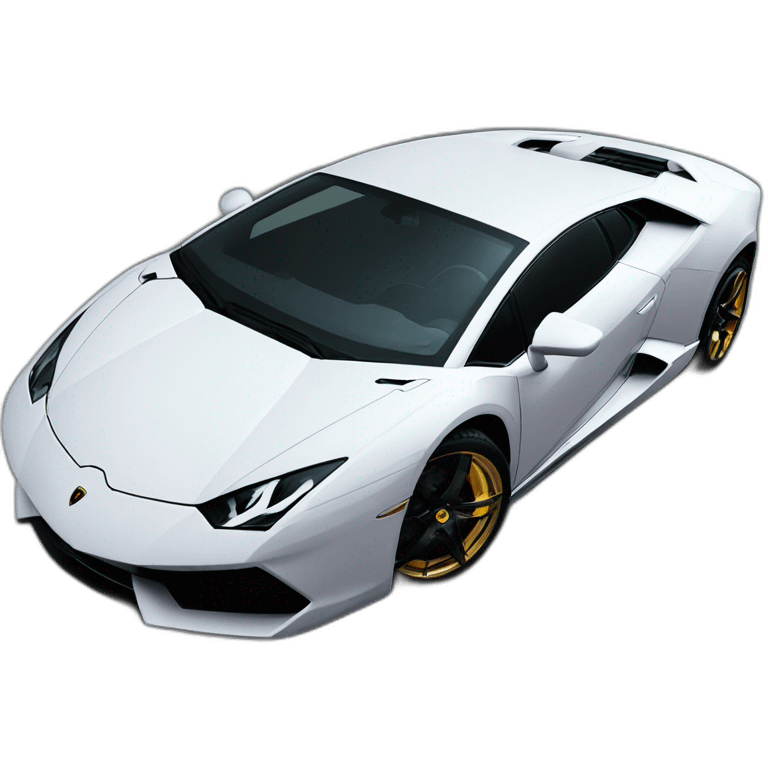 Lamborghini wirh G1 on the bonnet emoji