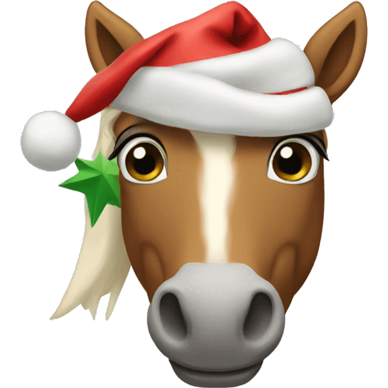 Christmas horse emoji