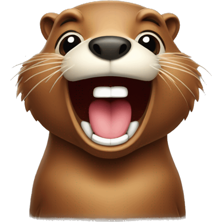 Laughing beaver  emoji