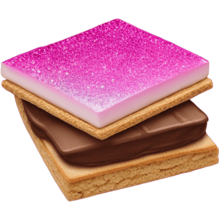 Hot pink smores with glitter emoji