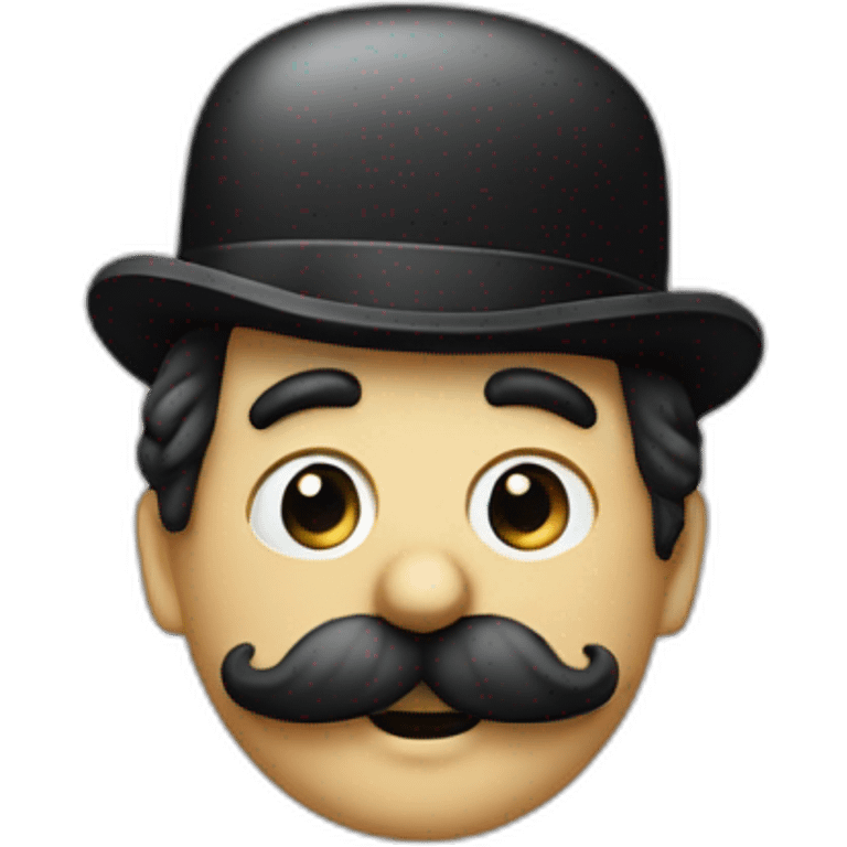 Charlie chaplin moustache carrée emoji