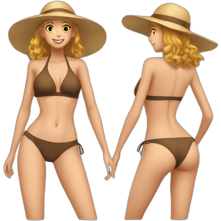 Sexy bikini one piece emoji