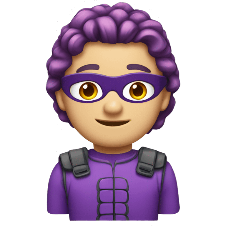 4 super héros habillés en violet emoji