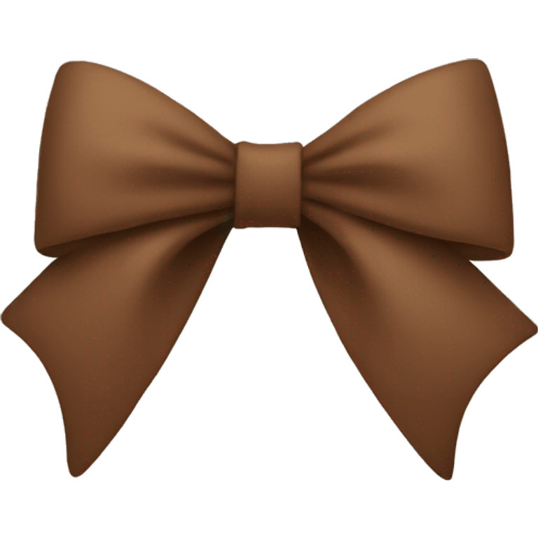 Singular brown bow emoji