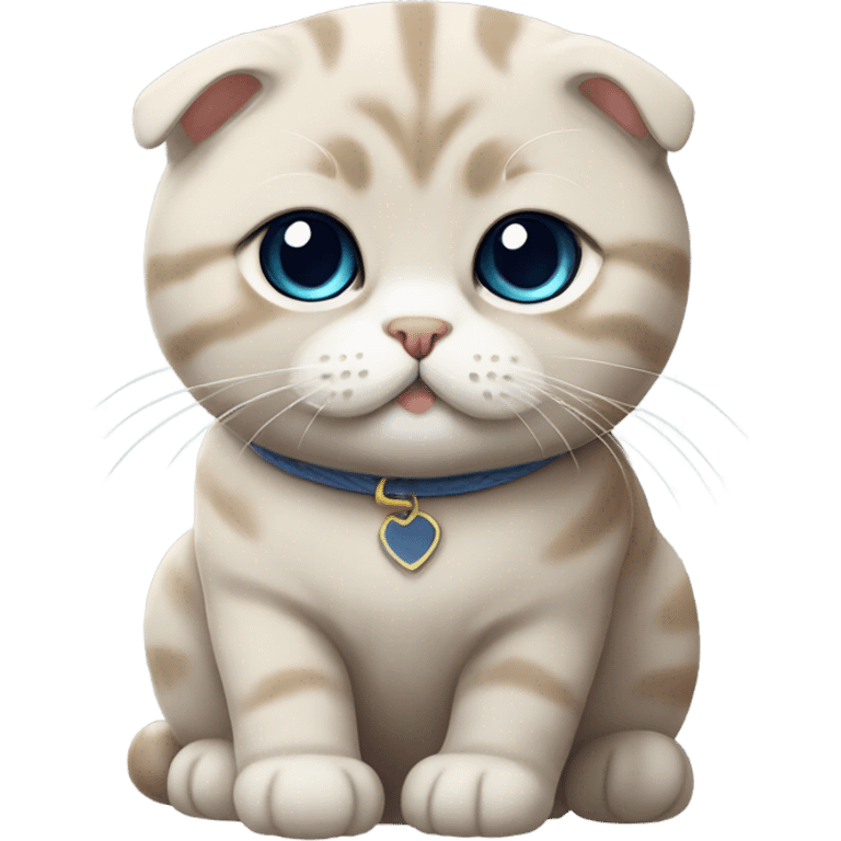 Scottish fold cat emoji