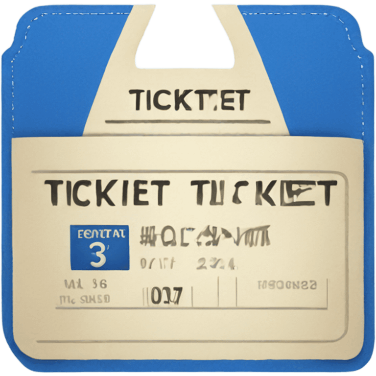 Blue ticket emoji