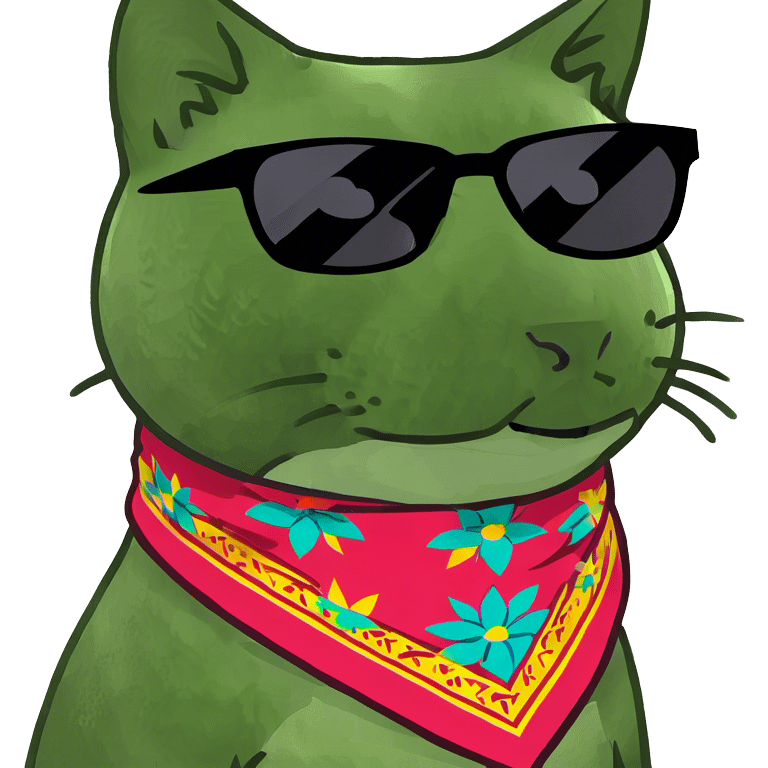 Cat with sunglasses emoji