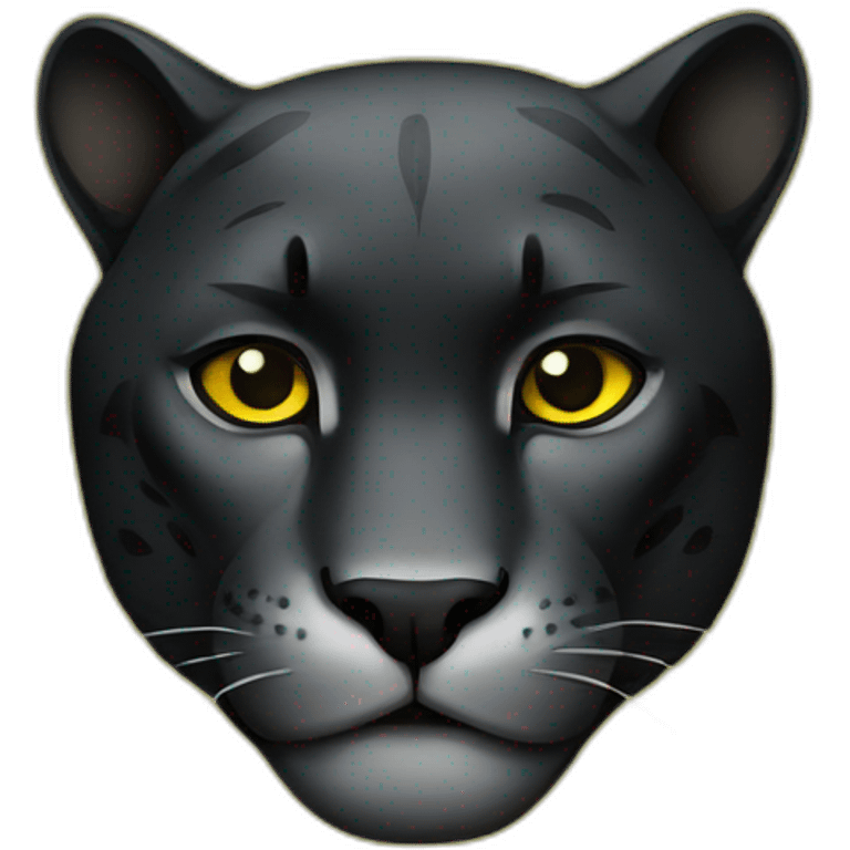 Black and yellow Panther emoji