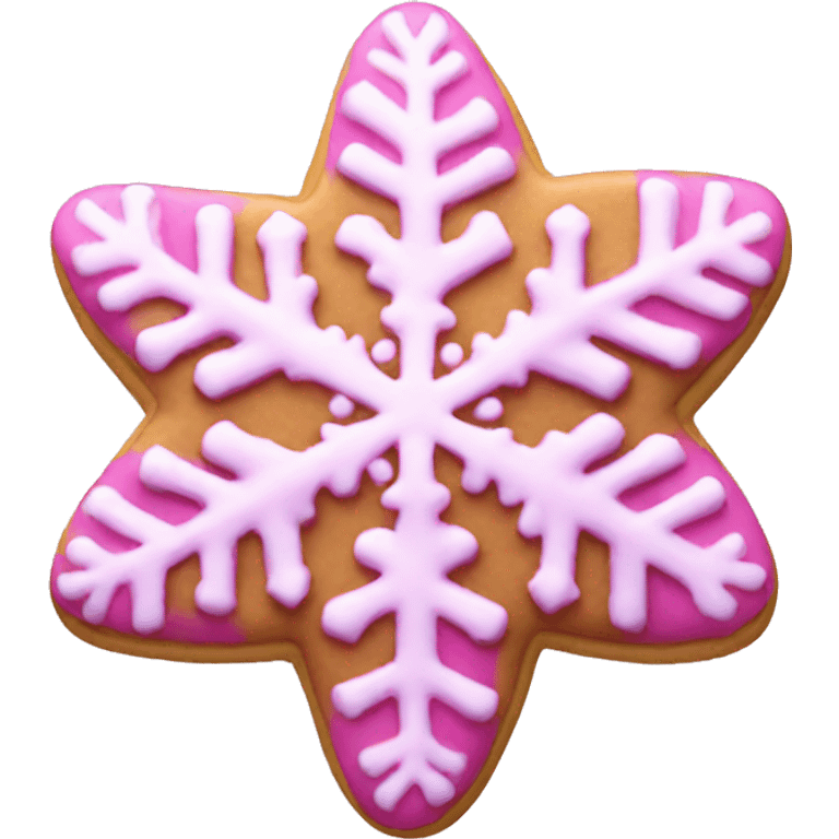 pink snowflake cookie  emoji