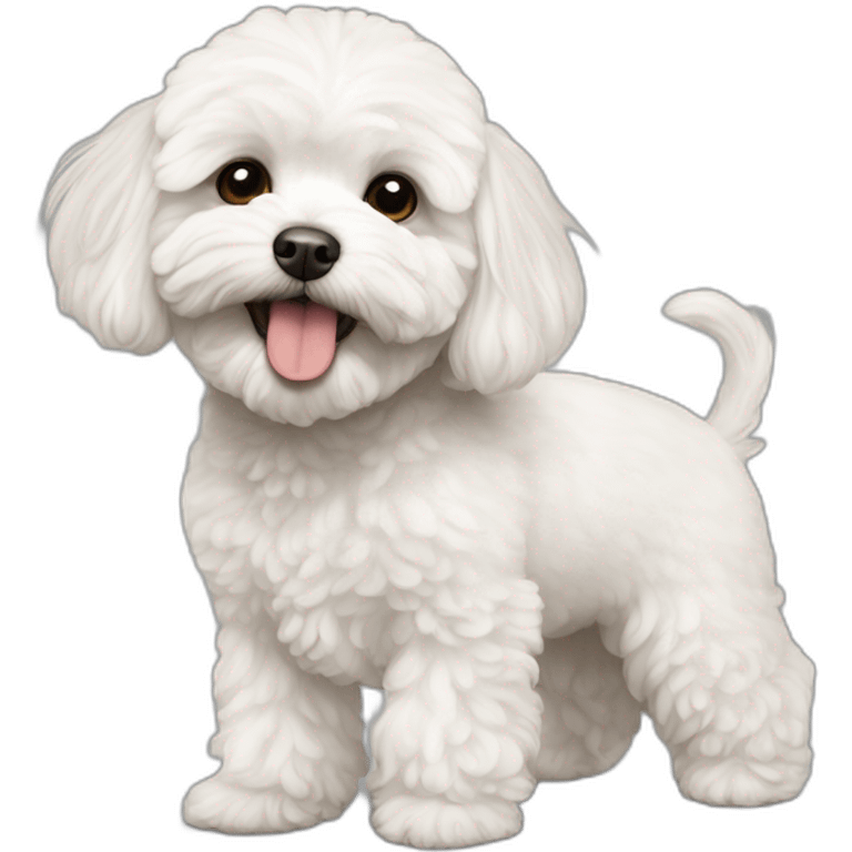 whitish maltipoo feeding emoji