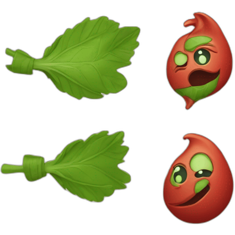 Vieux vert et rouge emoji