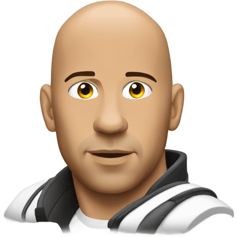 Vin Diesel in profile driving a car emoji