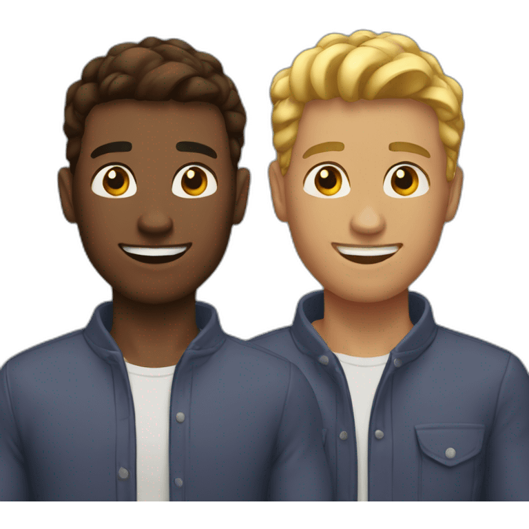 Gay man with his boyfriend emoji