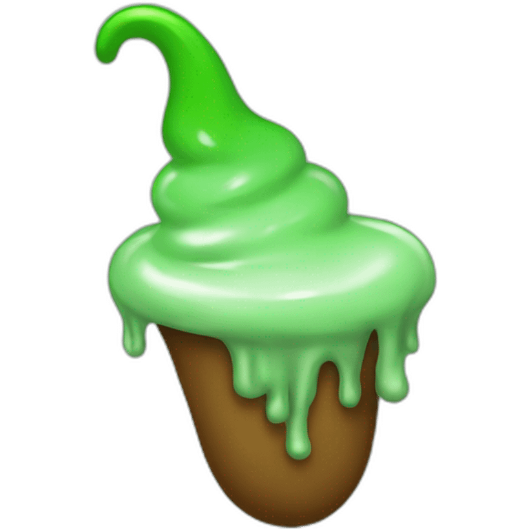 Green poop Halloween emoji