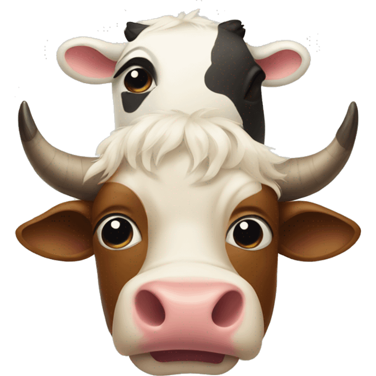 Cow and bull faces  emoji