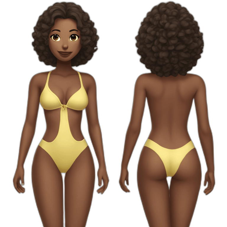 sexy gal in swimsuit emoji