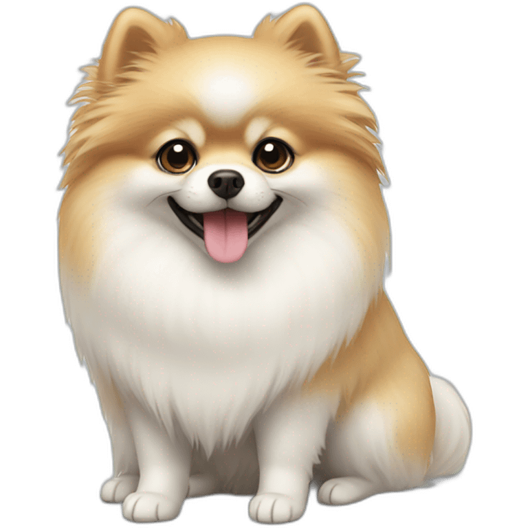 White pomeranian emoji