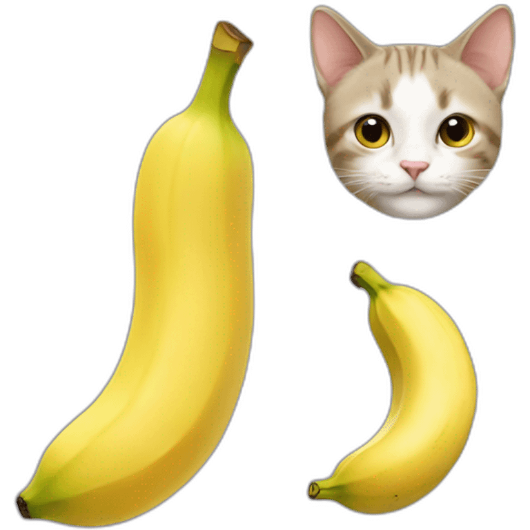 Cat and banana  emoji