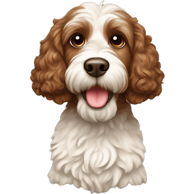 Brown cockapoo  emoji