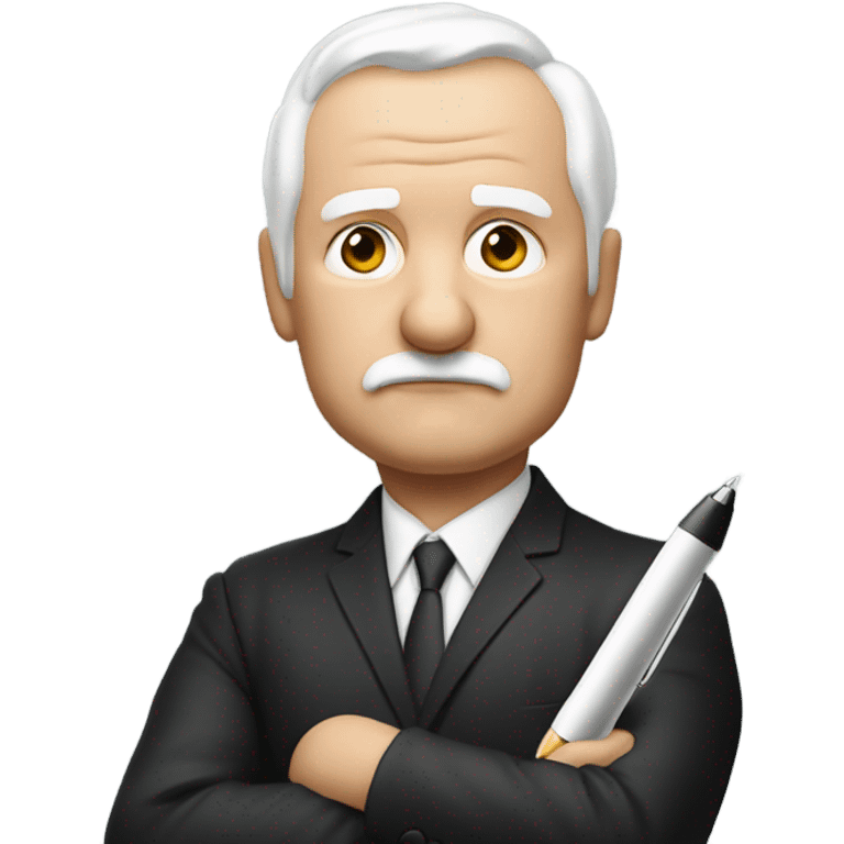 Václav Klaus holdin pen emoji