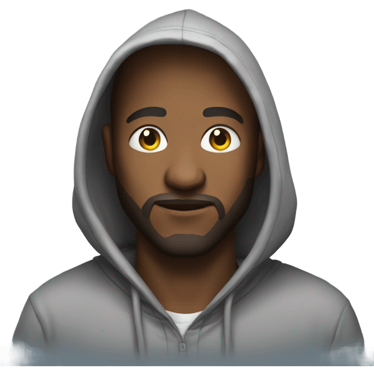 A man in a hoodie gaming  emoji