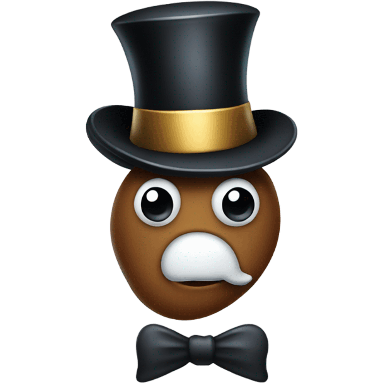 Poop with monocle and top hat  emoji