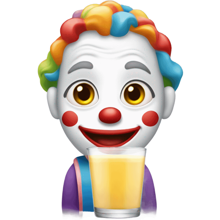 Payaso con leche emoji