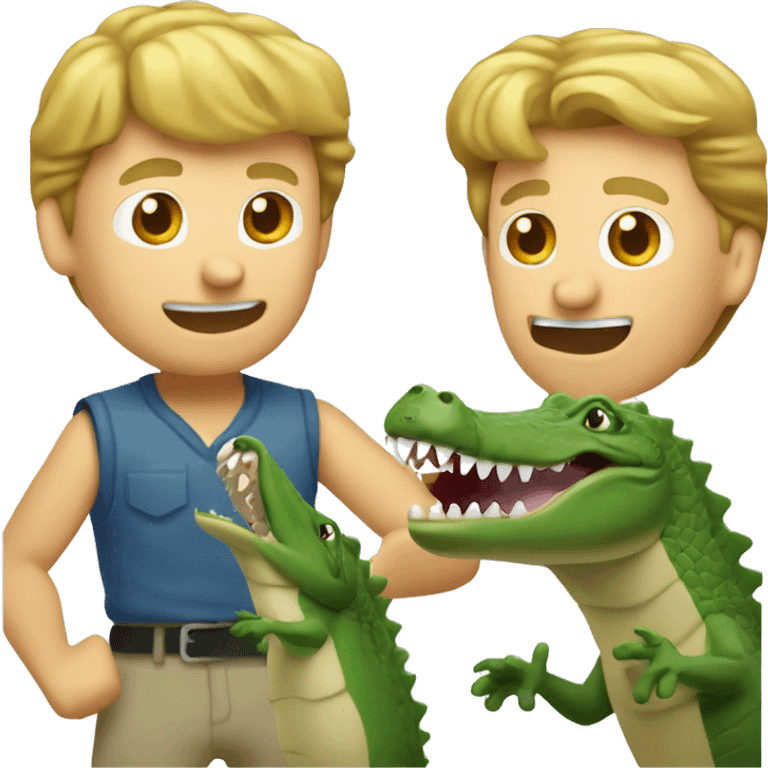 exited Steve Irwin boxing a crocodile emoji