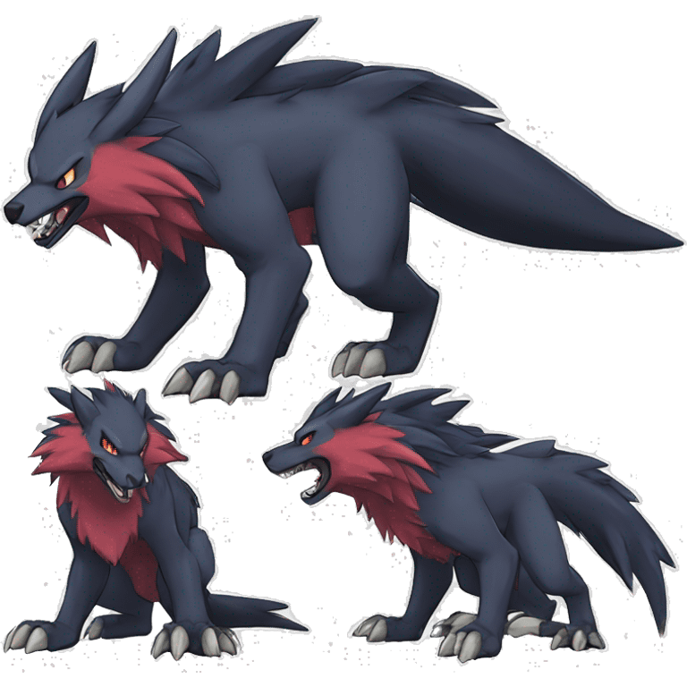  Nargacuga-Zoroark-Lombax-Sergal-Vernid-Fakemon full body emoji