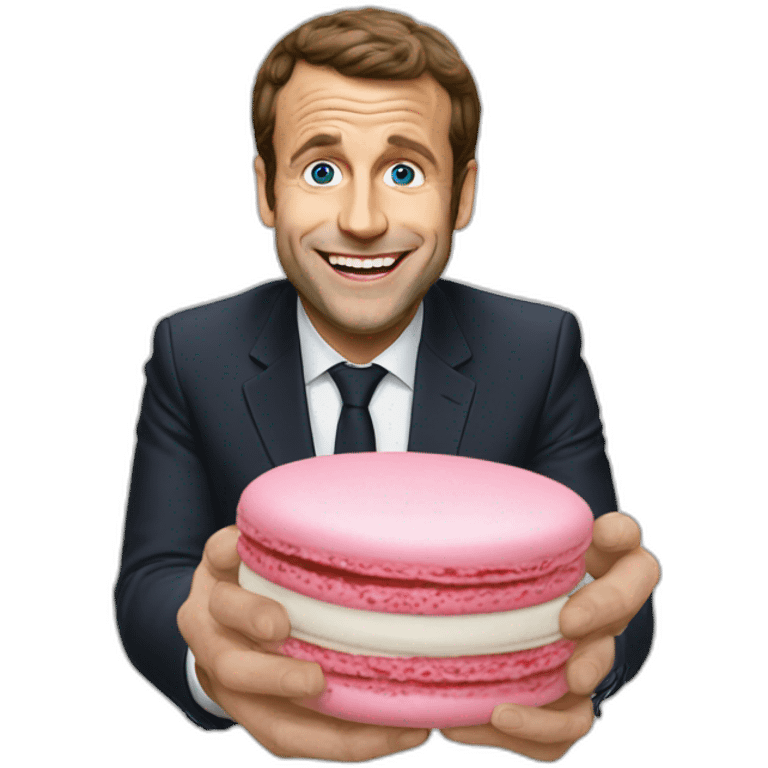 Macron eat macaron emoji