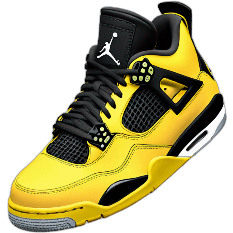 Air Jordan 4 retro Yellow thunder emoji