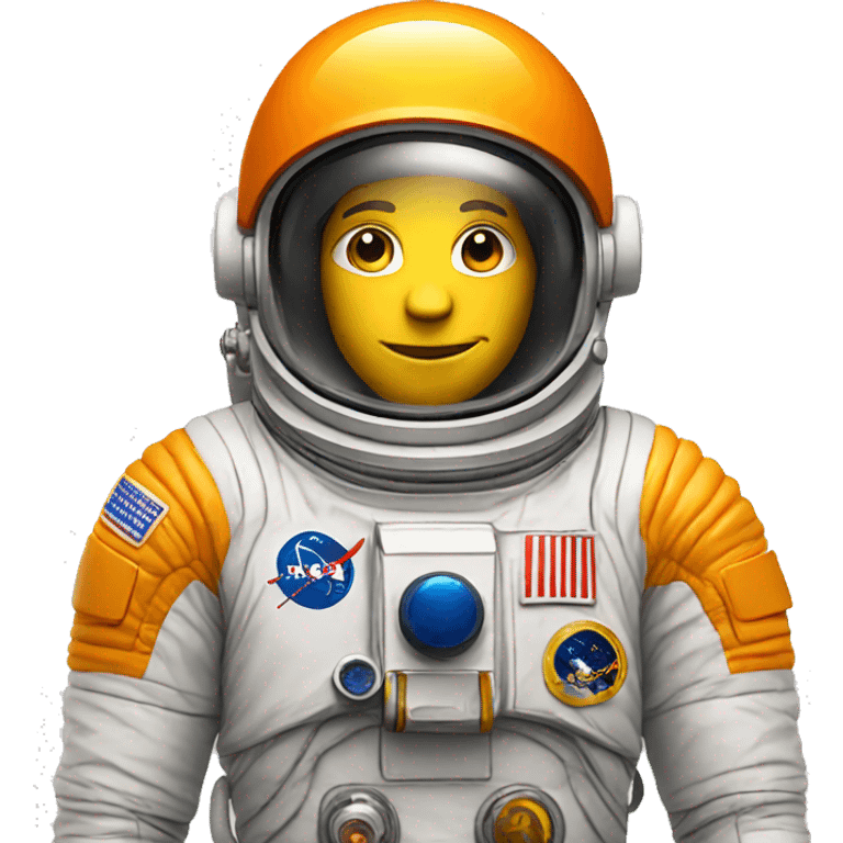 Astronaut with orange helmet and yellow visor emoji