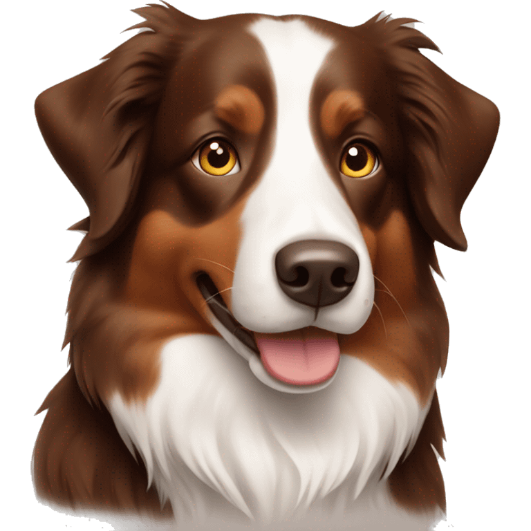 Brown border collie emoji