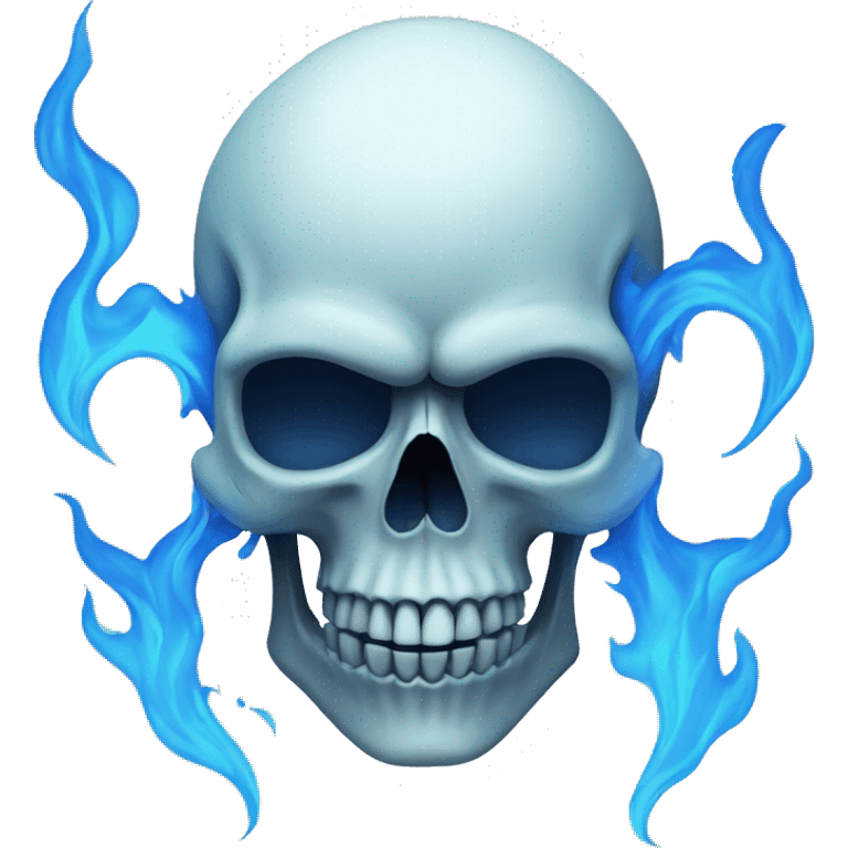 skull with blue flames emoji