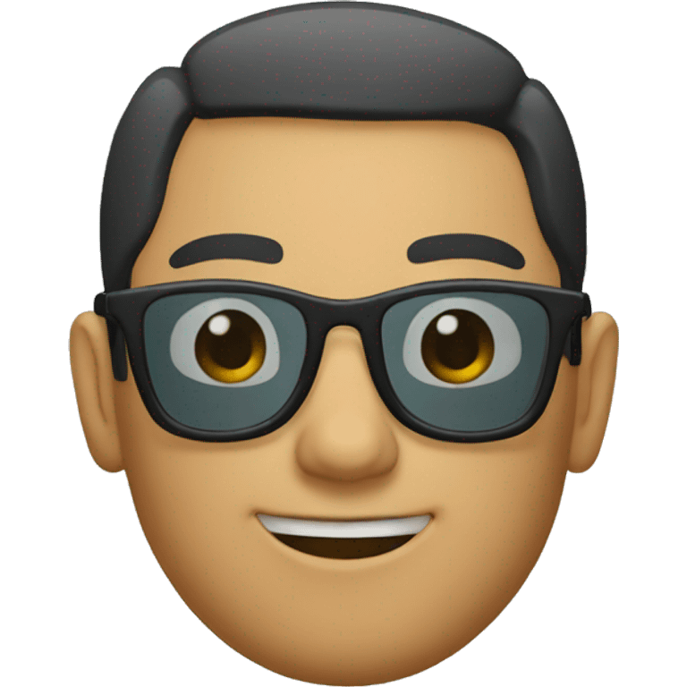 Chino con lentes emoji