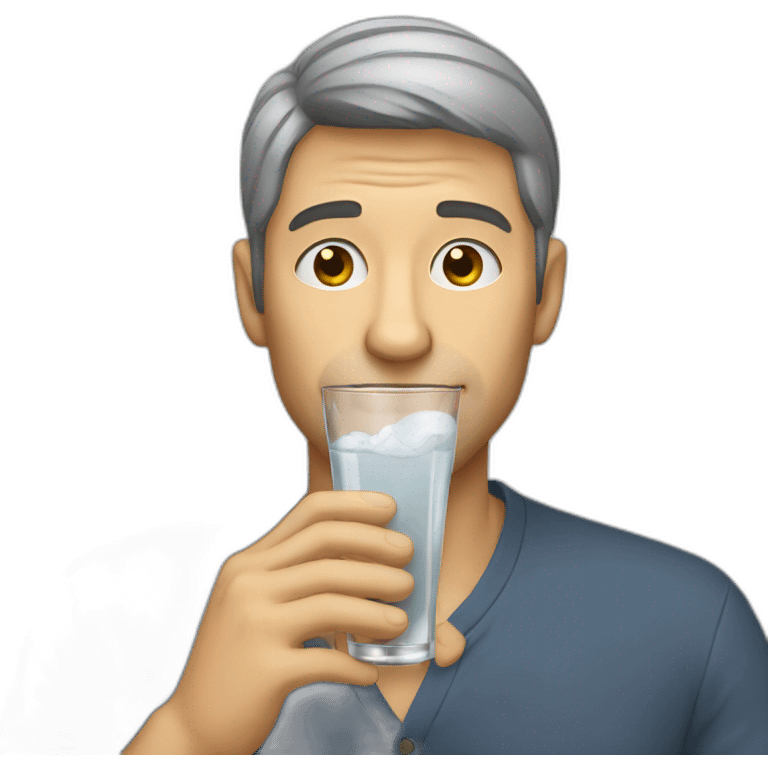 man drinking vodka emoji