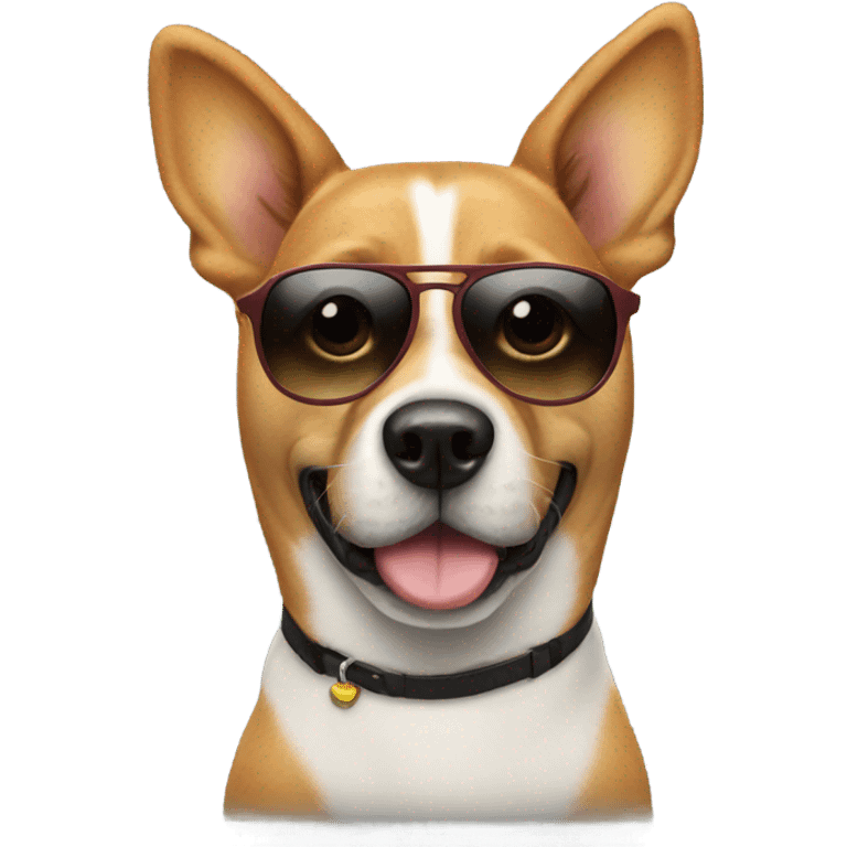 Dog wearing sunglasses  emoji