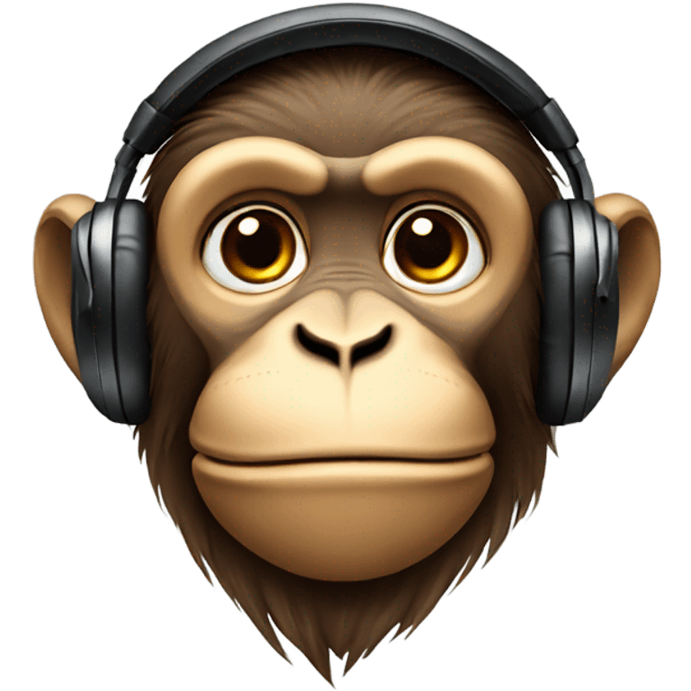 Monkey wearing headphone emoji