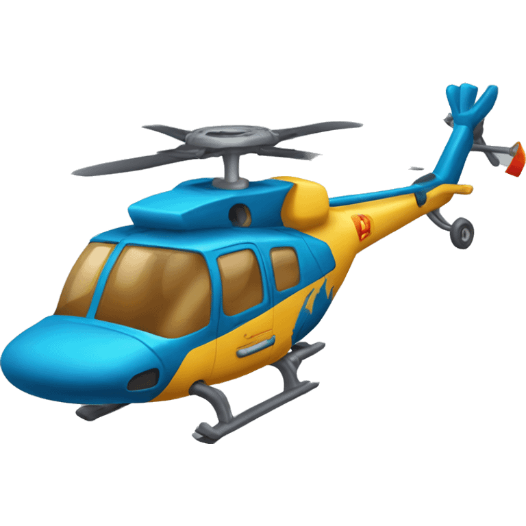 Dragón flying helicóptero emoji