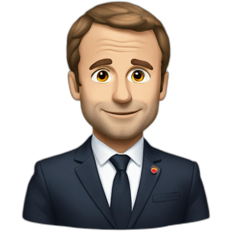 Macron embrasse macron emoji