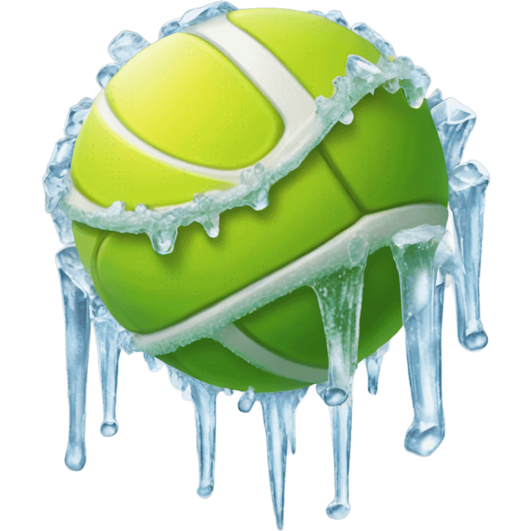 tennis ball with icicles emoji