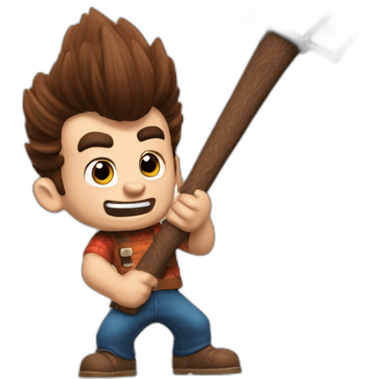 jimmy neutron with axe emoji